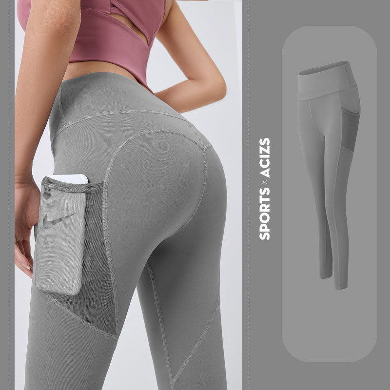 Yoga Pants For Women With Pockets Womens Stretch Yoga Leggings Fitness  Running Gym Sports Full Length Active Pants Je3089 